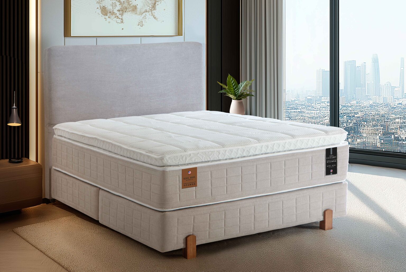King Koil Liberty tecidos nobres memory foam molas ensacadas Turn-Free King Koil Colchão Espuma Alta Densidade 40cm conforto