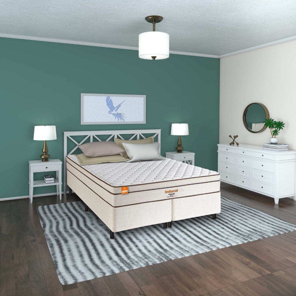 INDUCOL PEQUIM tecidos nobres memory foam molas ensacadas Turn-Free King Koil Colchão Espuma Alta Densidade 30cm conforto turn free FIRME