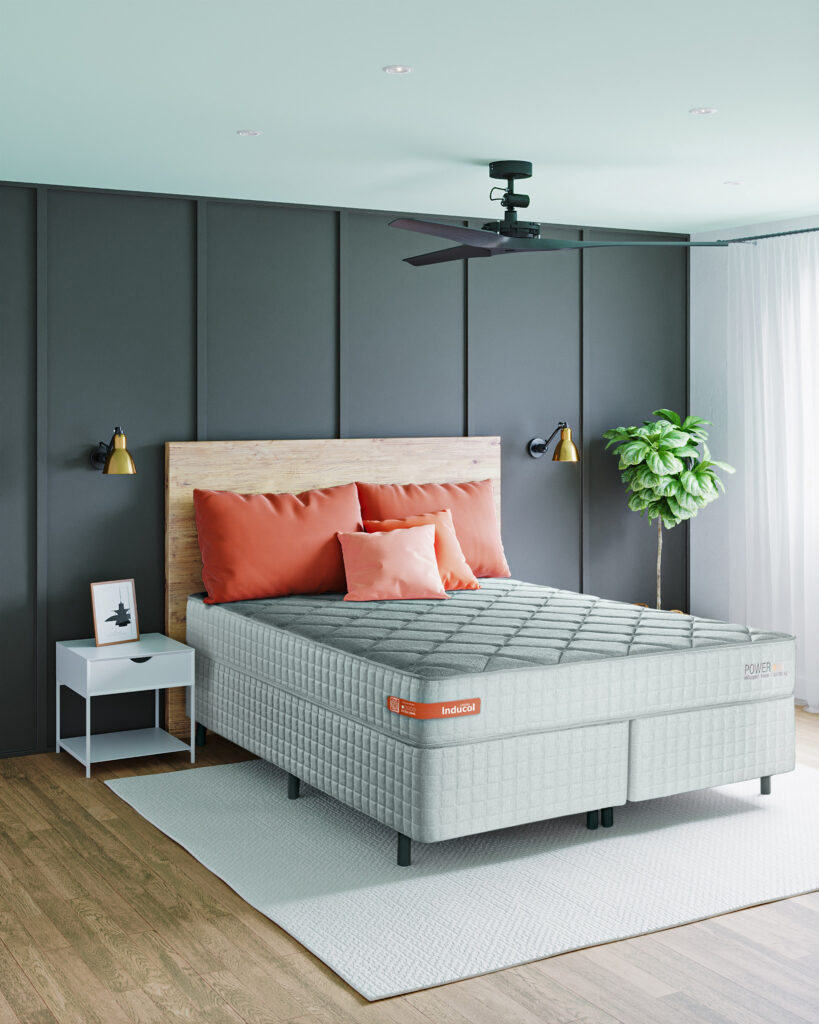 INDUCOL POWER tecidos nobres memory foam molas ensacadas Turn-Free King Koil Colchão Espuma Alta Densidade 22CM conforto turn free FIRME