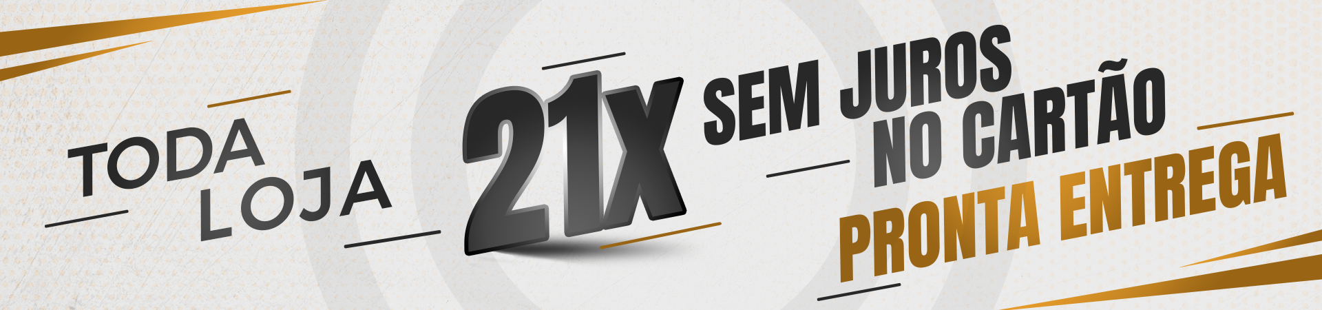 Banner promocional da Exclusiva Colchões destacando toda a loja em até 21x sem juros no cartão e pronta entrega em colchões e produtos premium.